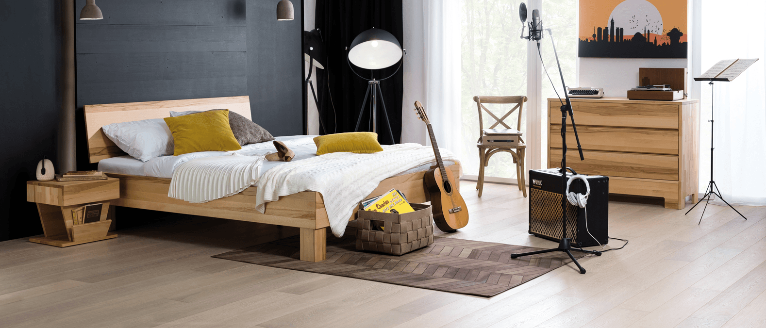 Massivholzbetten und Polsterbetten