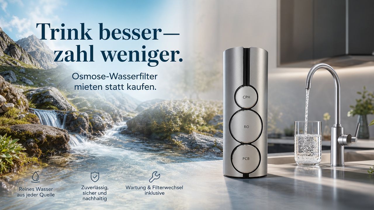 Gebirgsbach reines Trinkwasser Osmose Wasserfilter