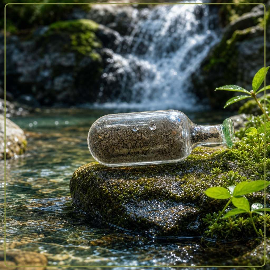 Wasserfall Spagyrik Glasbehälter Wasserbelebung