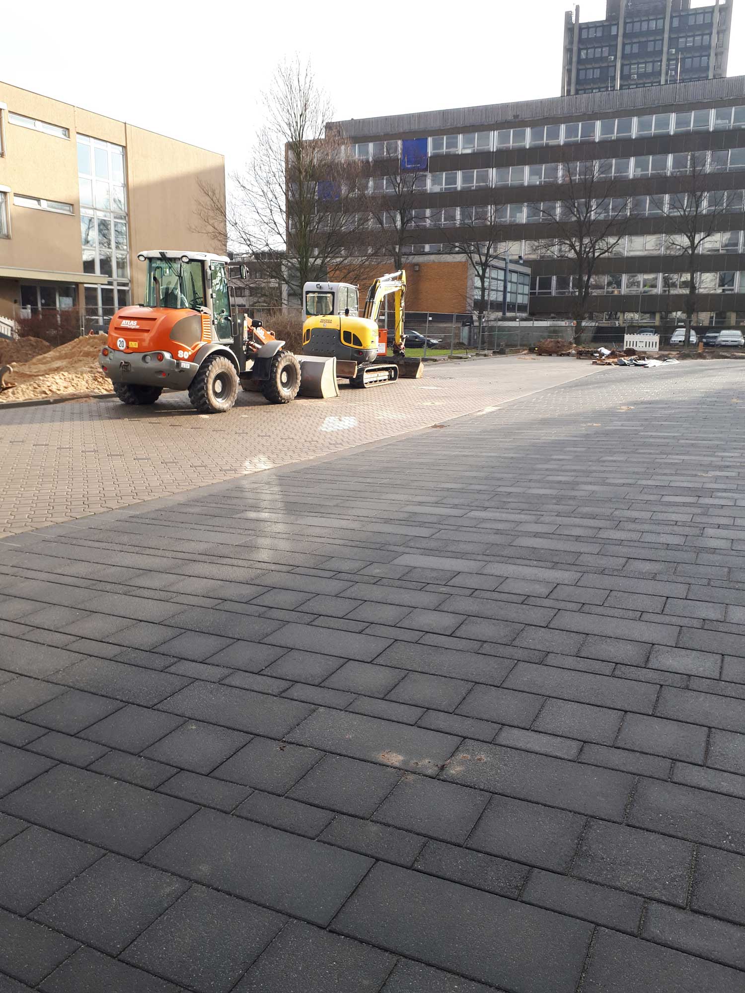 fertige Pflasterfläche
