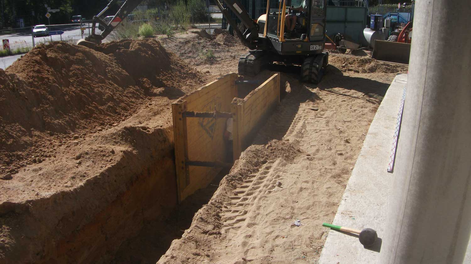 vorbereiteter Rohrgraben