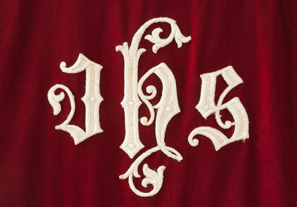 an embroidered monogram