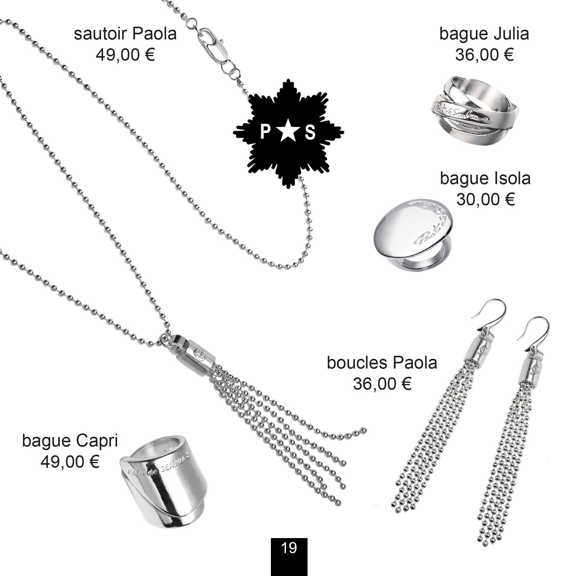 Collier Avec Pendentif Prat De Seabra Argenté - Occasion Très Bon état - Forme Ovale