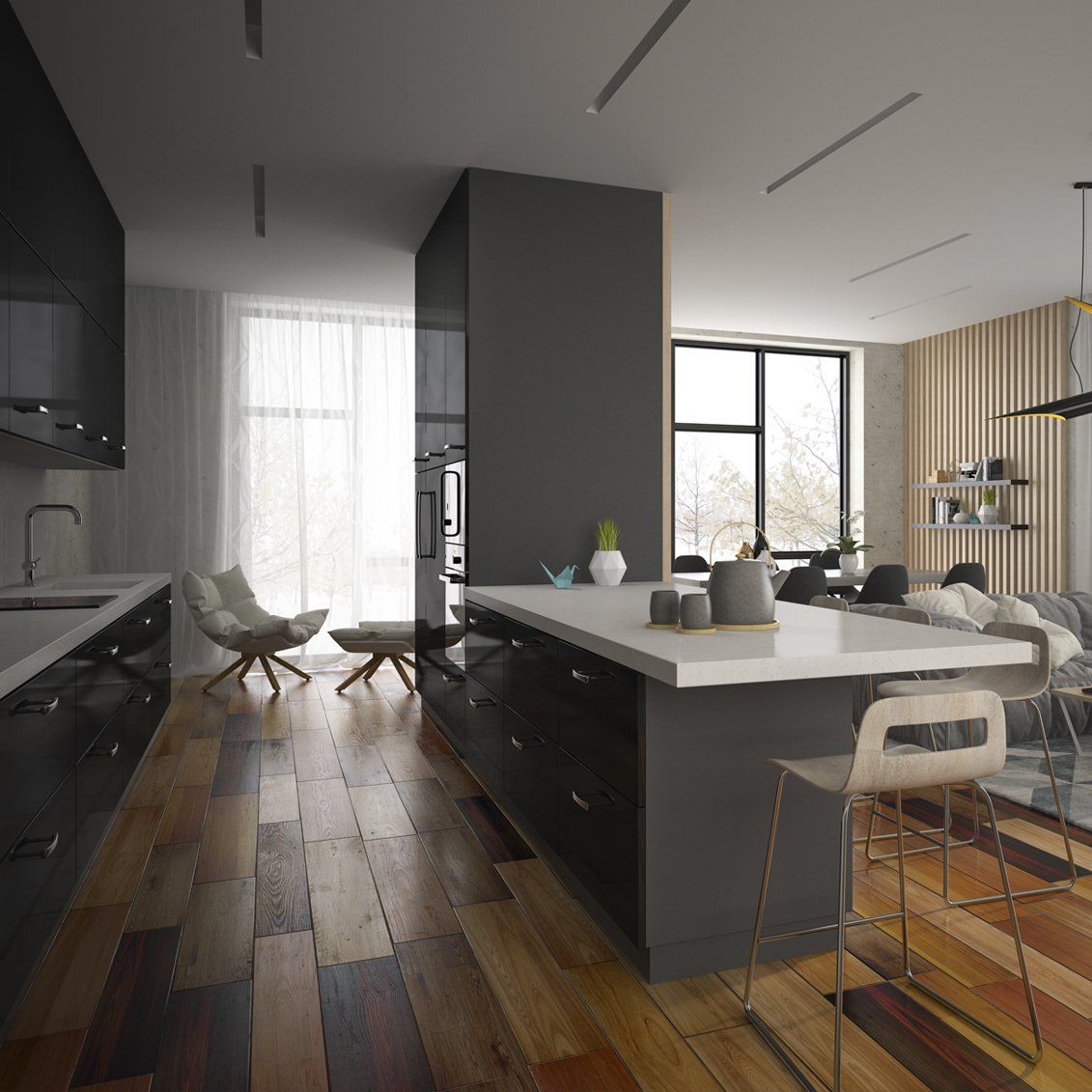 Cocina con península