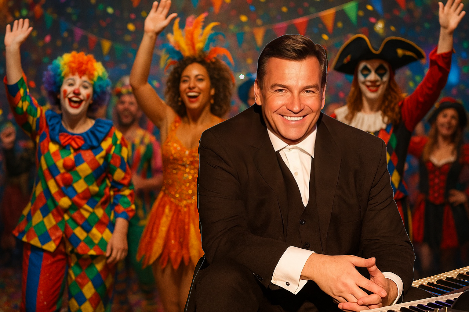 Keyboarder Karl als Alleinunterhalter für Karneval – Stimmung mit Live-Musik und DJ-Show in NRW, umg