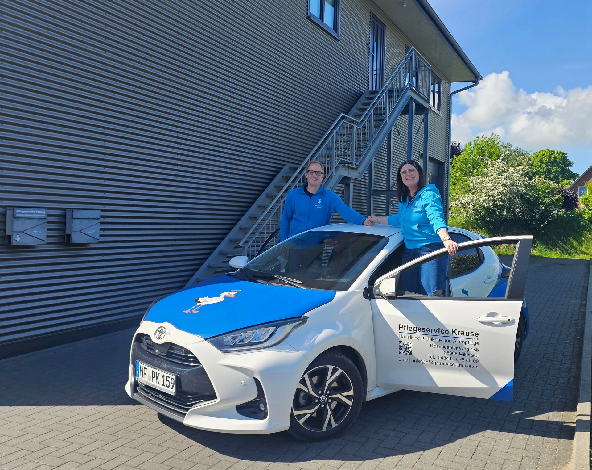 Zusammen sind wir, Isabelle Krause und Björn Krause, das Gründungsteam der Pflegeservice Krause GmbH, ein ambulanter Pflegedienst in Mildstedt - in der Nähe von Husum.