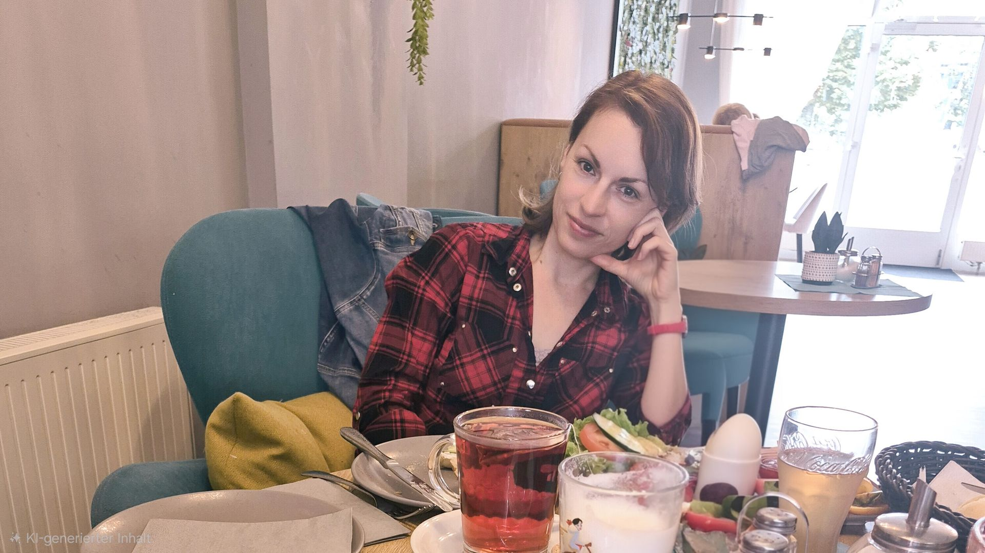Heilpraktikerin Nicole Sandau in einem Café