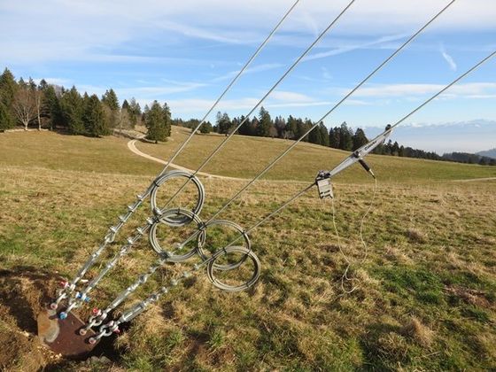 Stahlseile Windmessmast Prüfung