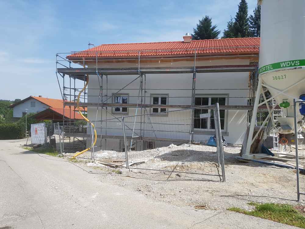 Baustelle an einem Haus