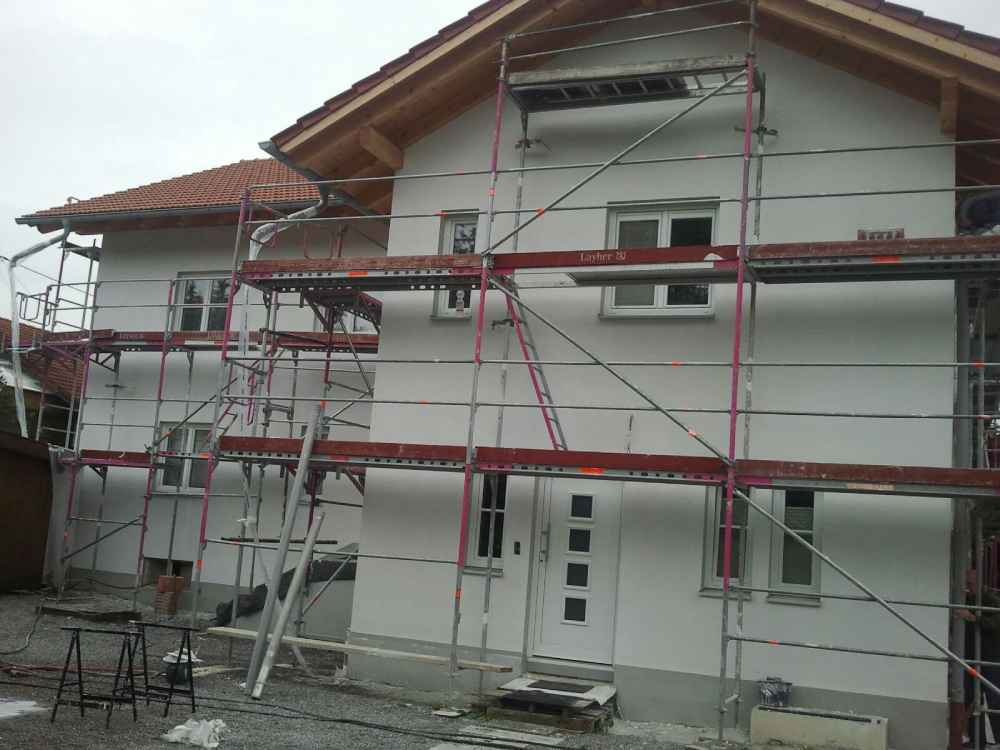 Gerüstbau an Haus