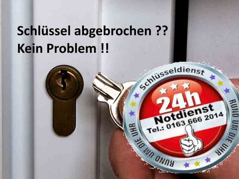 Sollte ihr Schlüssel abgebrochen sein so verzweifeln sie nicht. Rufen Sie mich einfach an.