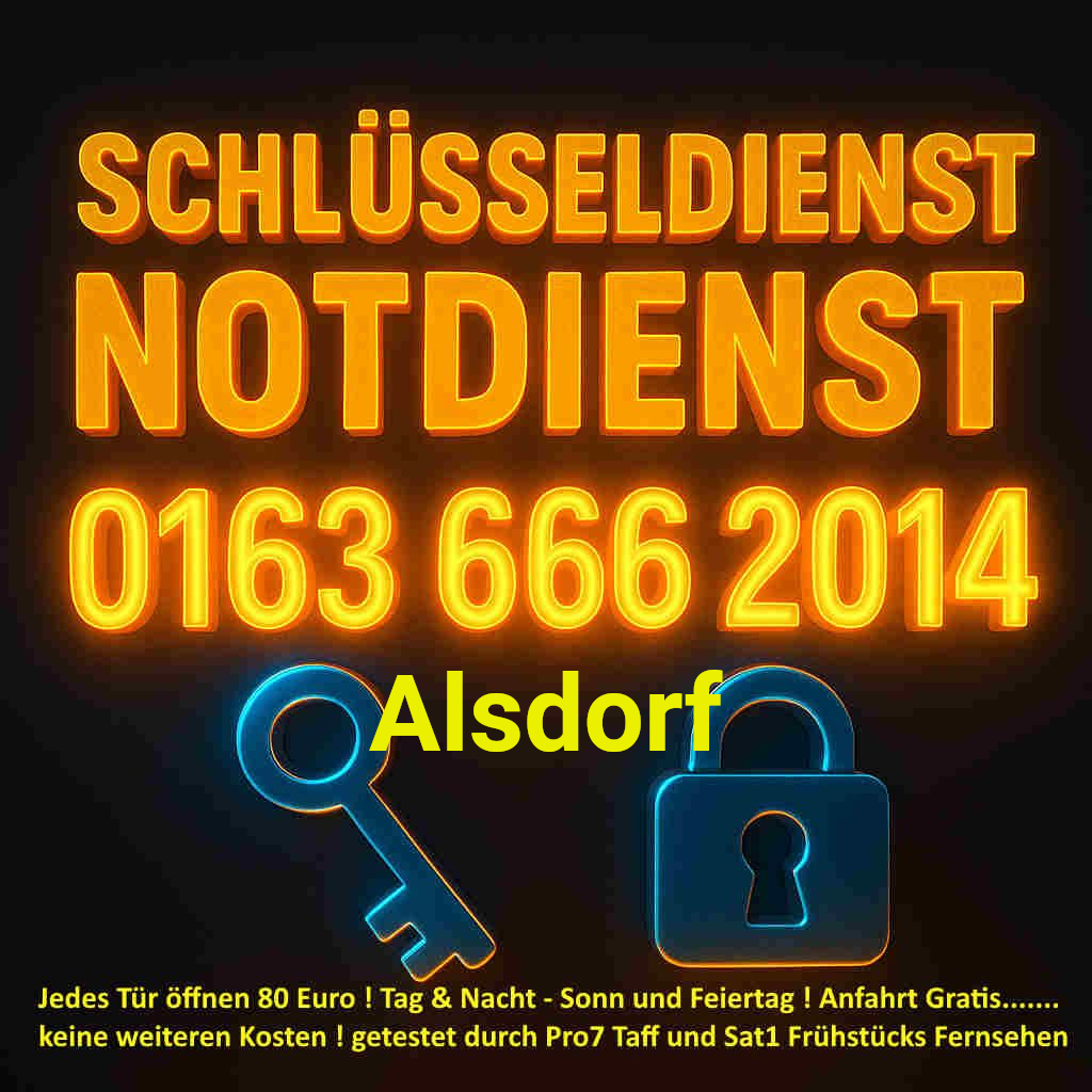 Schlüsseldienst Alsdorf - Notdienst zum 80 Euro Festpreis