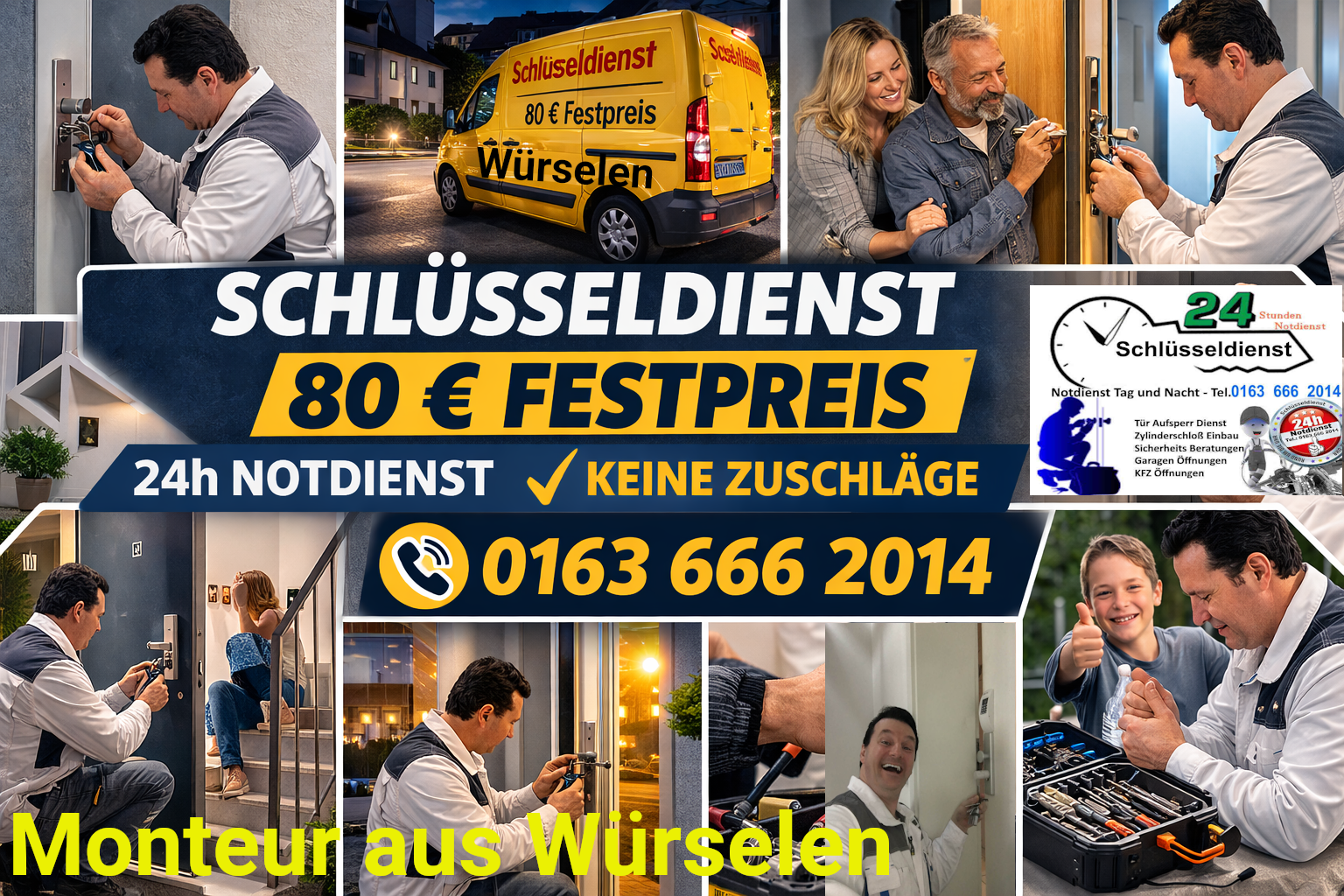 Schlüsseldienst Notdienst Würselen - Monteur Karl - Tür öffnen SOFORT Hilfe