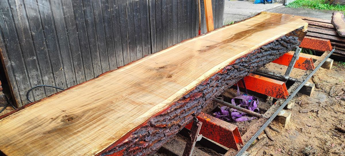 XXL Eichenbohle Tisch