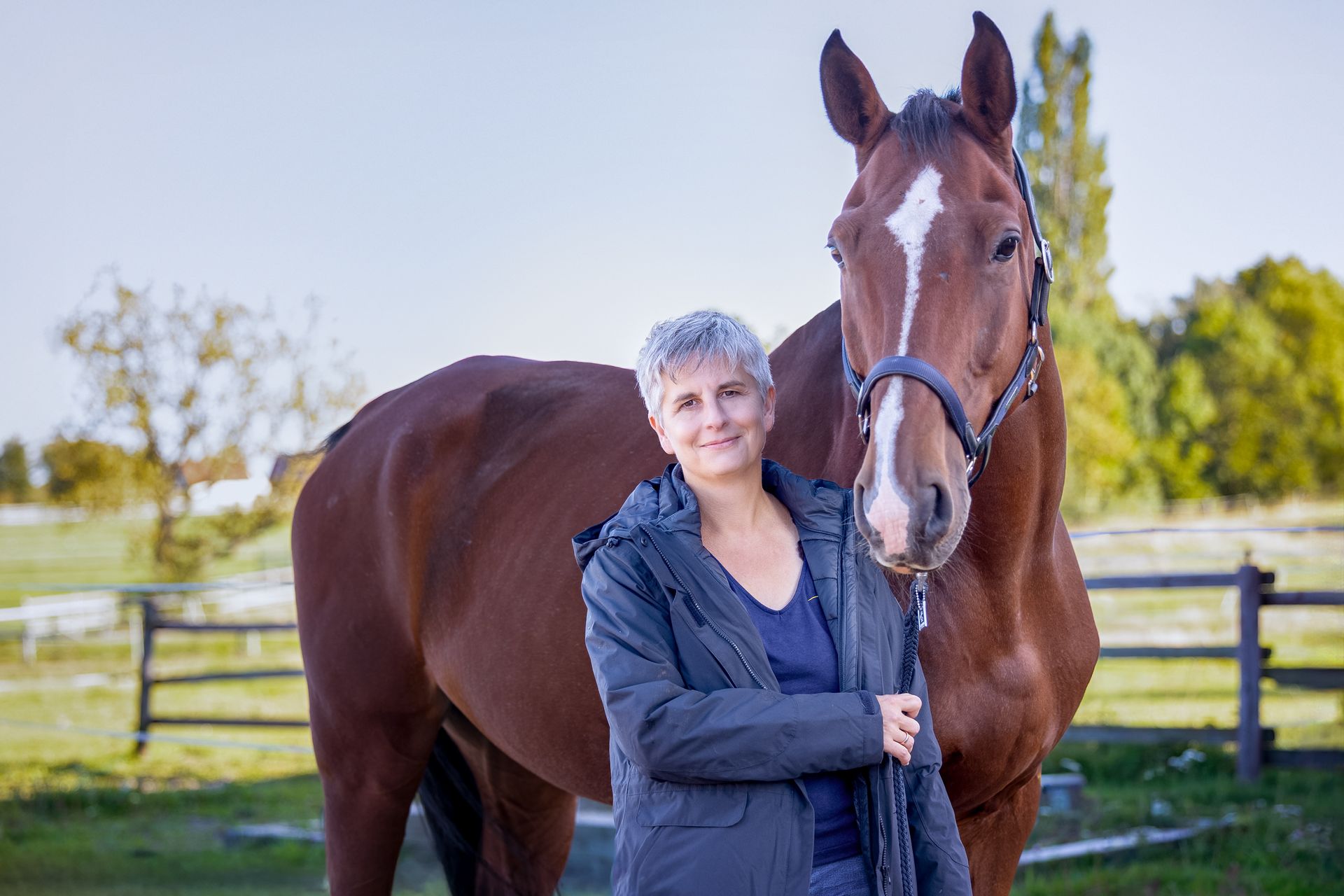 Sandra Bertl mit Co-Coach Quorin
