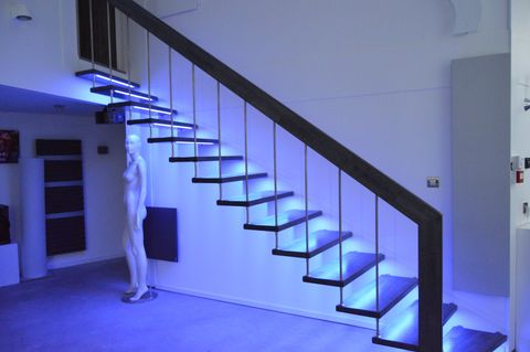 éclairage marche d'escalier rgb changement de couleur