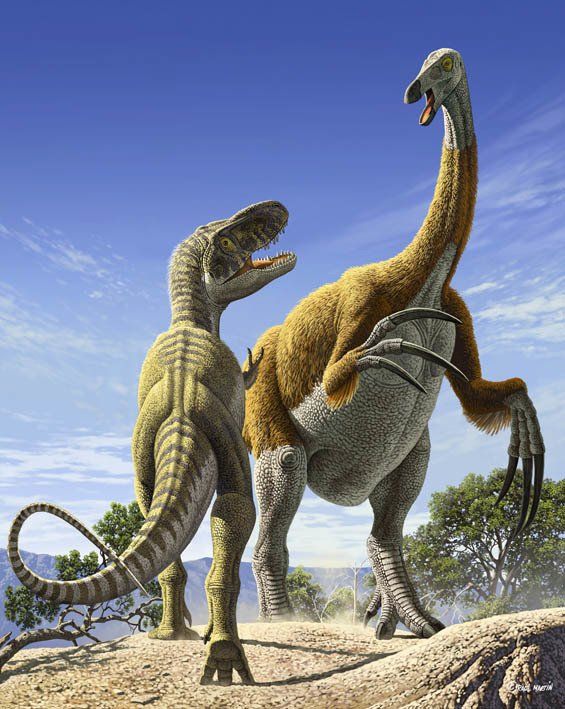 Deinocheirus & Tarbosaurus