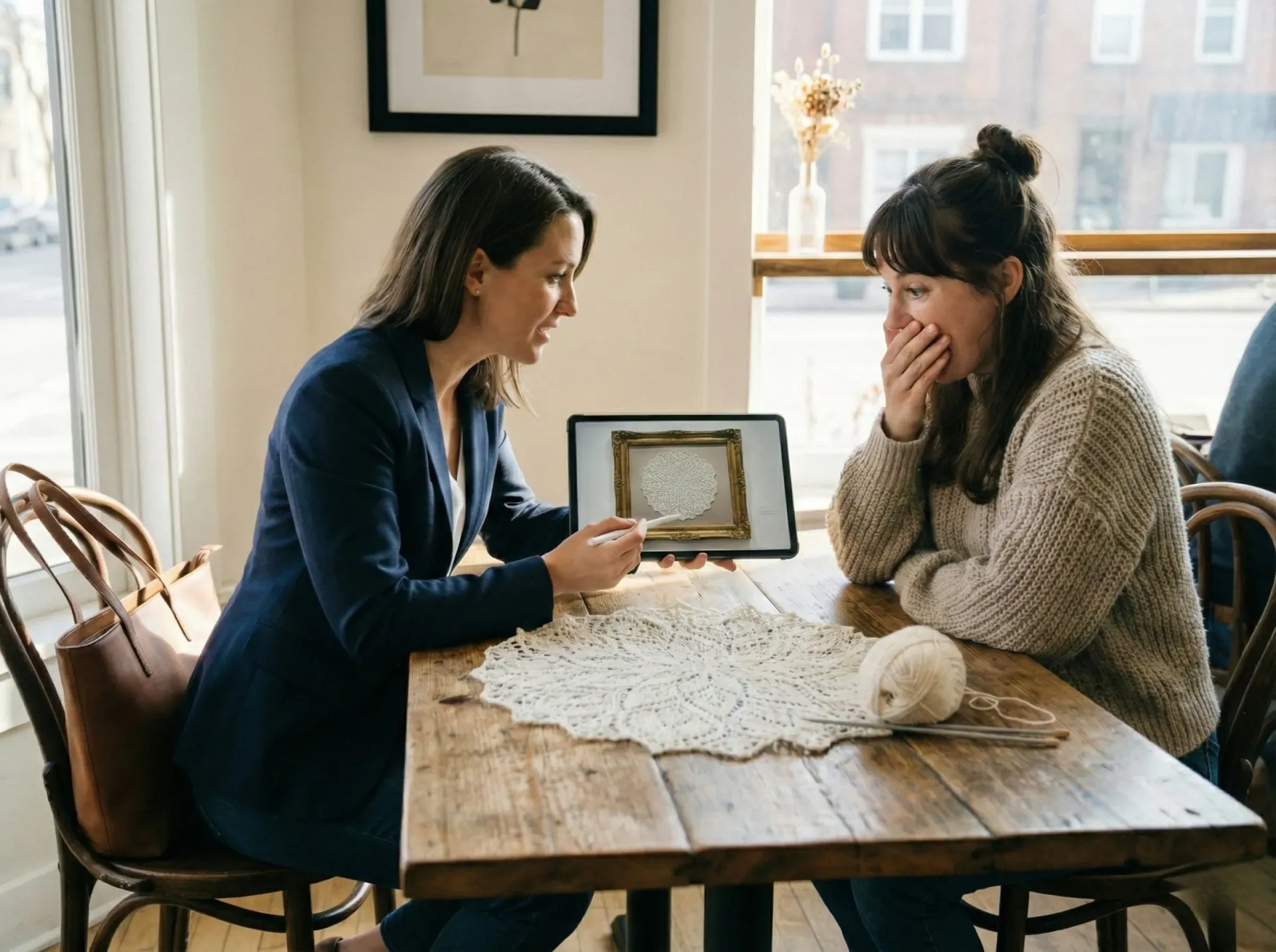 Am Schreibtisch im warmen Sonnenlicht als Symbol für Klarheit und Struktur nach der AlltagsWende Beratung.