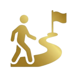 Neuorientierung und Fokus Icon – Raus aus dem Gedanken-Karussell und rein ins Tun mit AlltagsWende Strukturberatung.