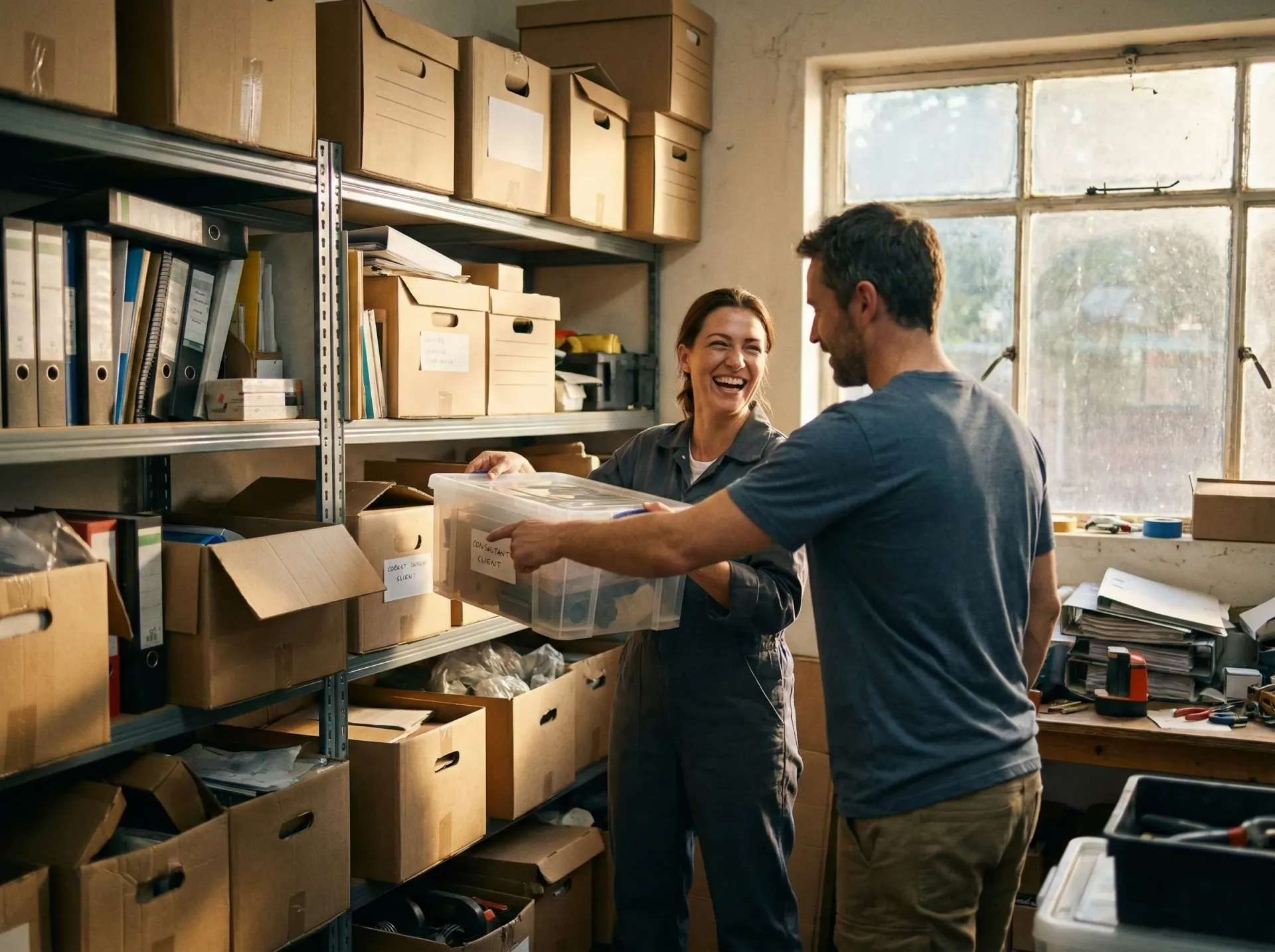 Vertrauensvolle Zusammenarbeit zwischen Beraterin und Kunde bei der Planung langfristiger Unternehmensziele – Symbol für die AlltagsWende Partnerschaft.