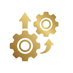 Goldenes Icon für Prozess- und Ablaufoptimierung in Villingen-Schwenningen – AlltagsWende Strukturberatung für Teams und KMU.