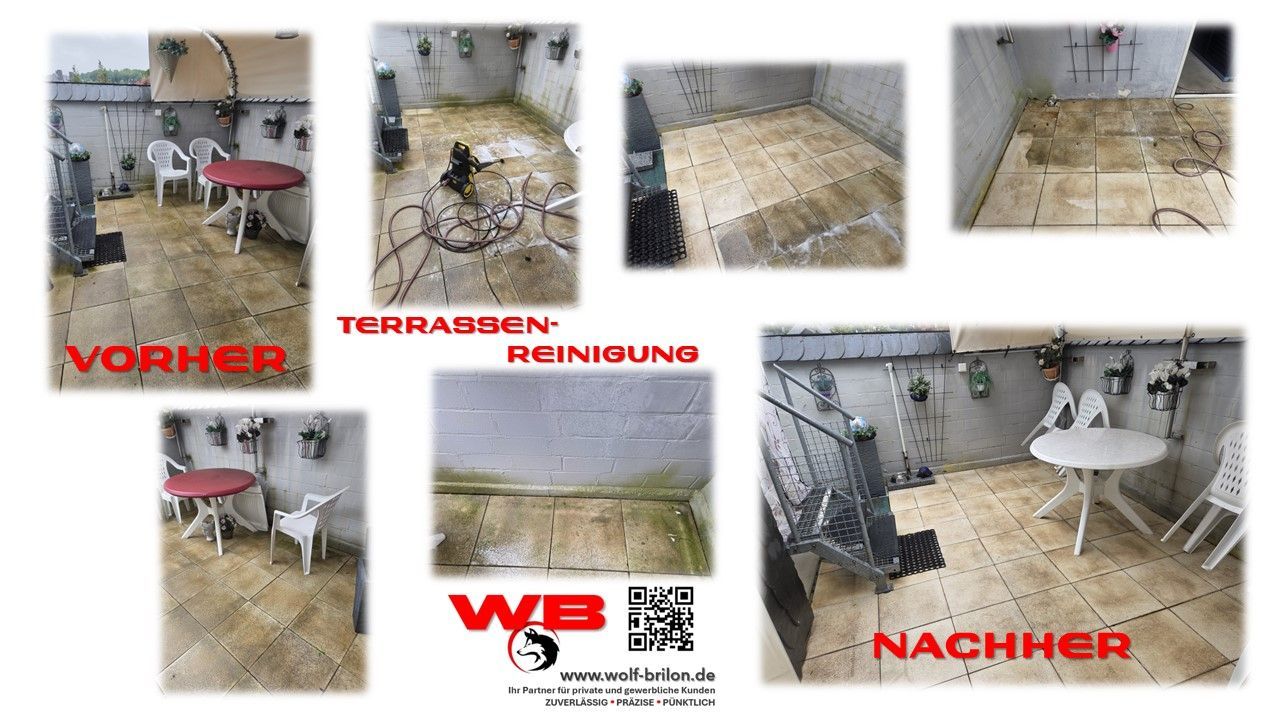 Terrassen Reinigung // vorher-nachher 