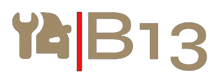 Offizielles Logo der B13 KFZ-Werkstatt in Dessau-Roßlau.