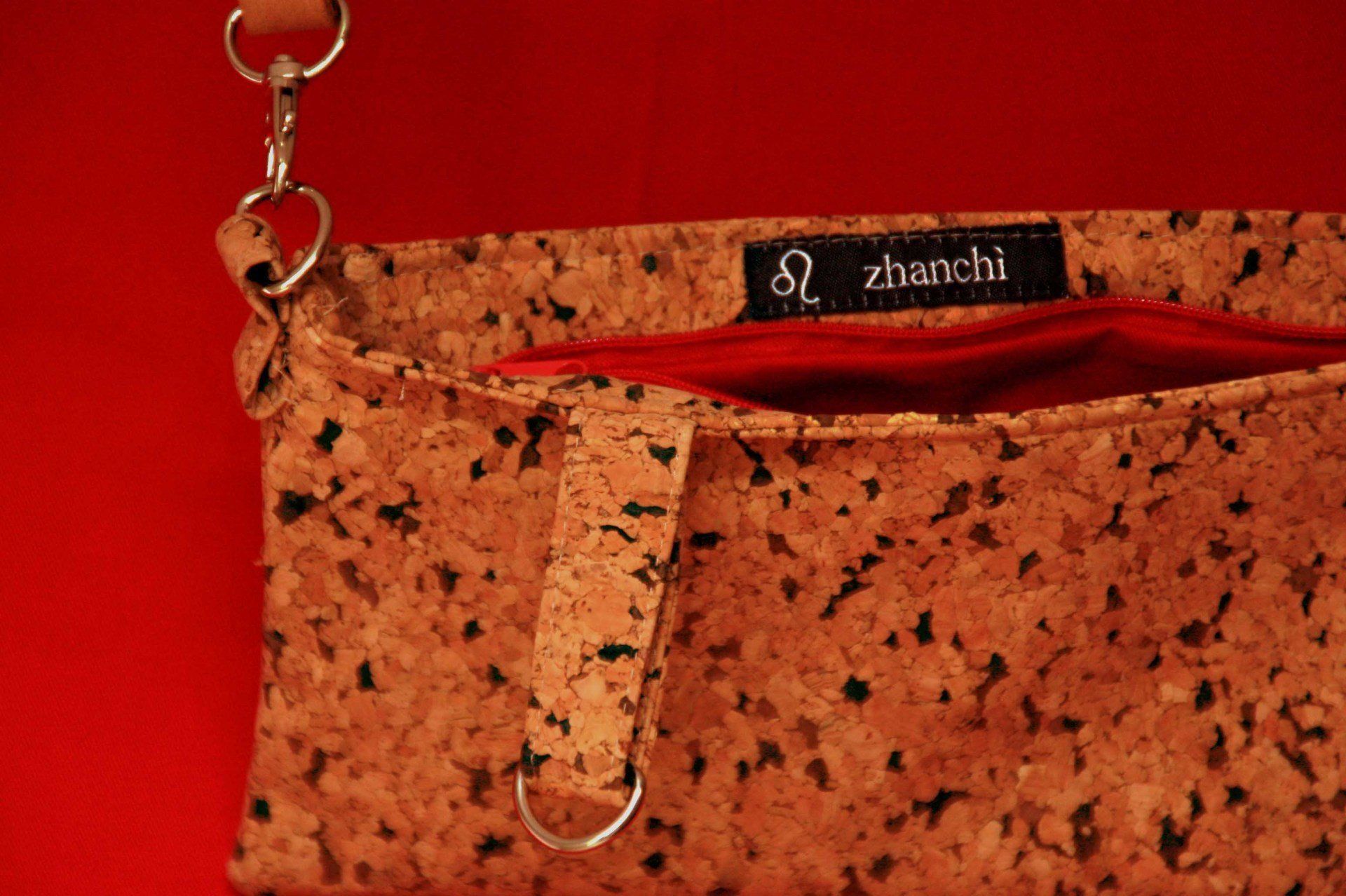 Tasche Kork rot klein