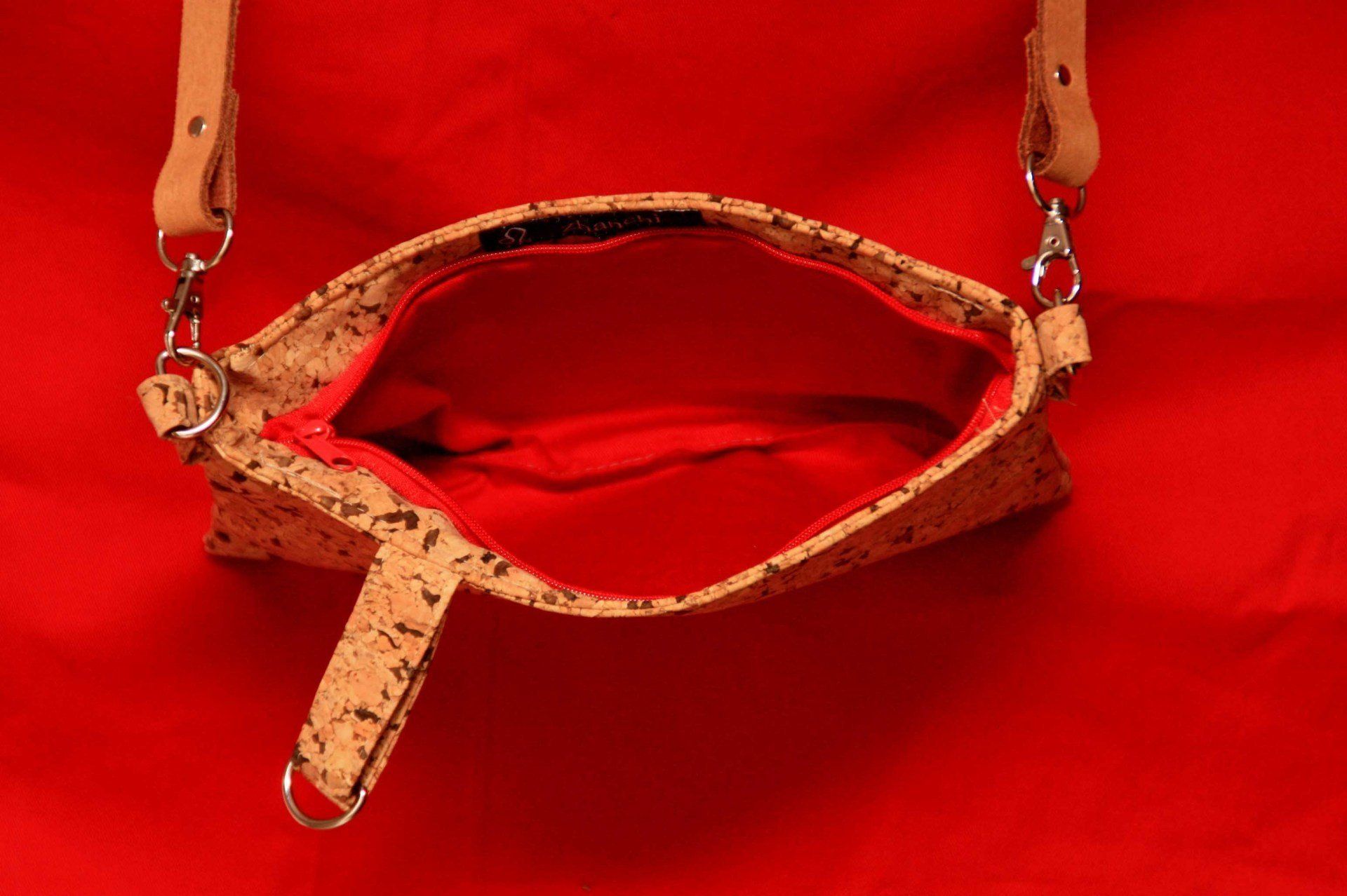 Tasche Kork rot klein