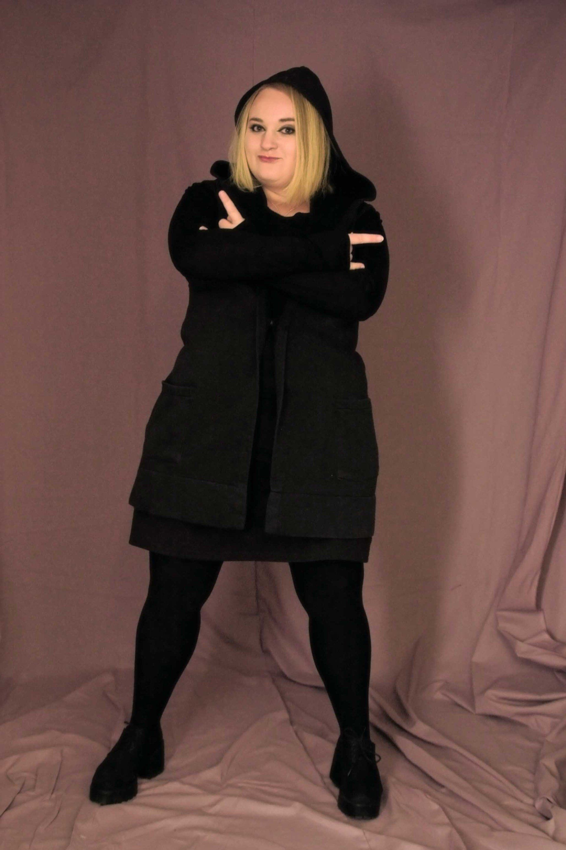 Frau Weste schwarz woman vest black