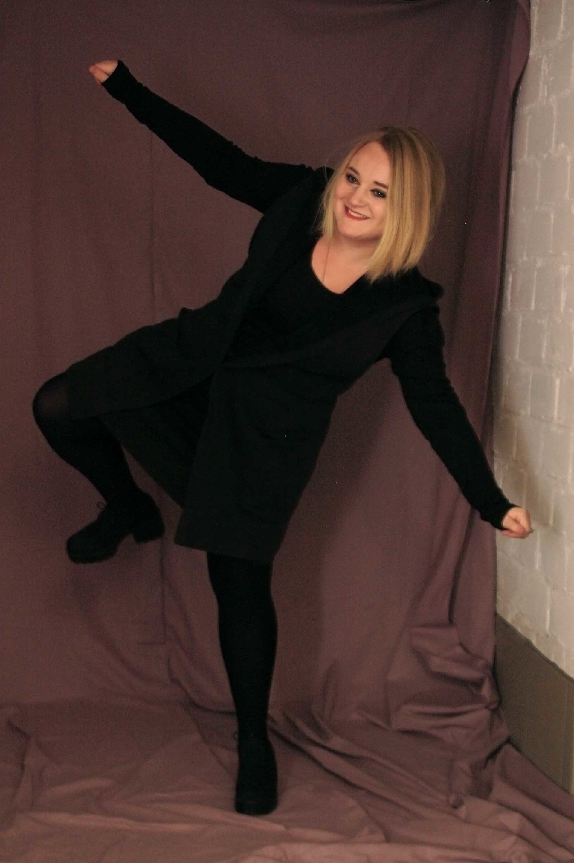 Frau Weste schwarz woman vest black