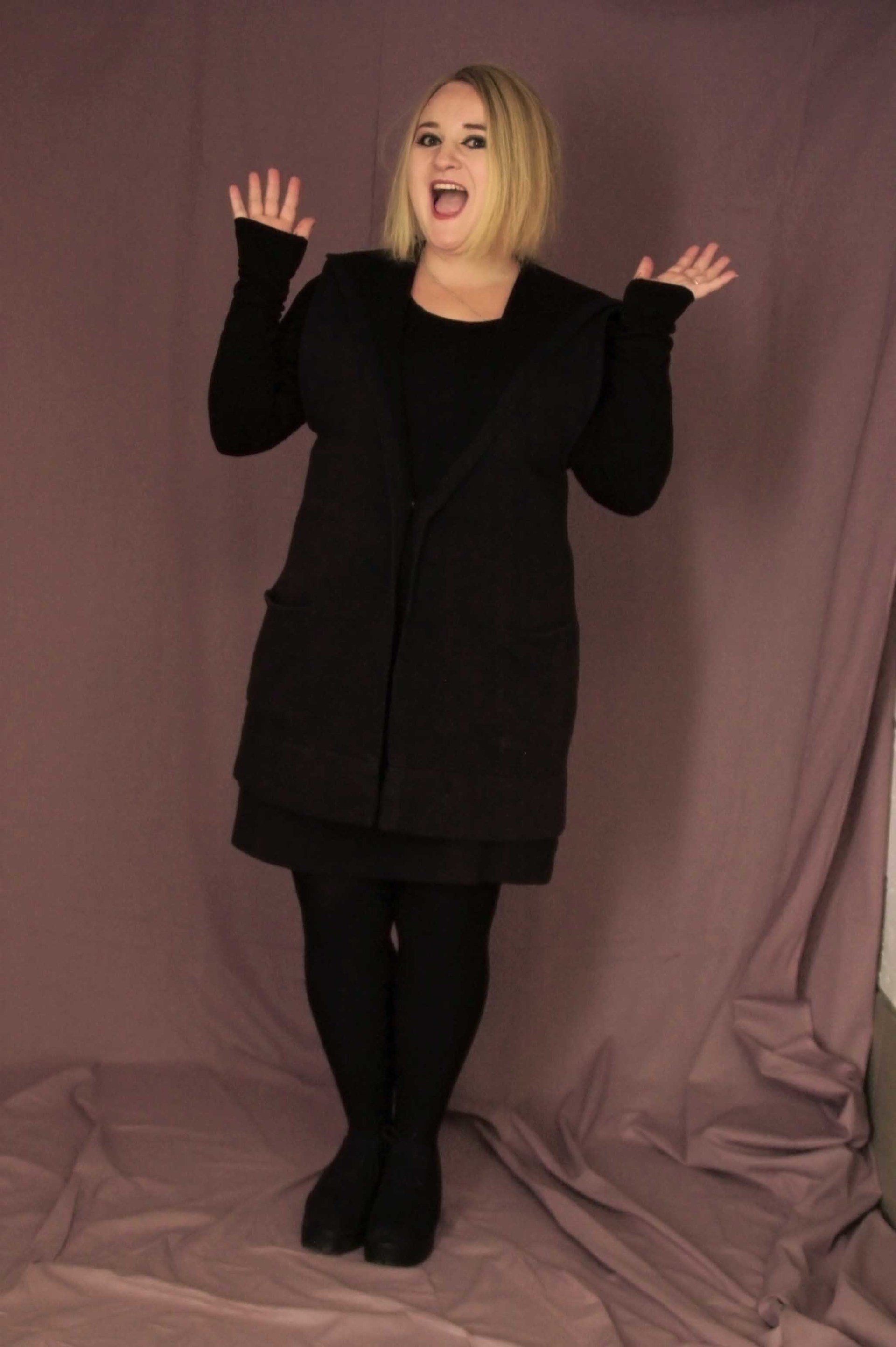 Frau Weste schwarz woman vest black