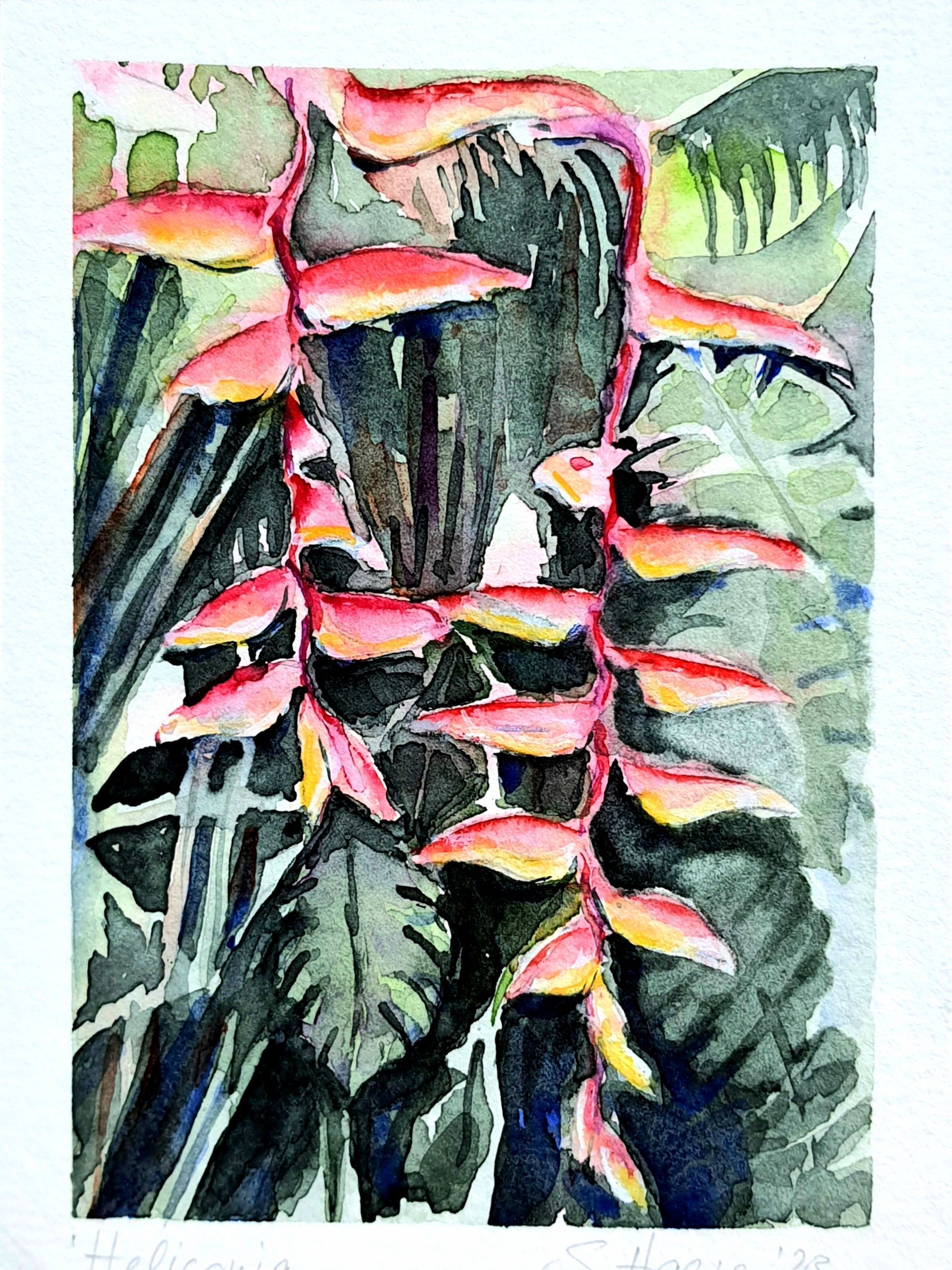 Baby Elephant Elefant original Aquarell Gemälde Bild Watercolor Painting picture kids  room wallart