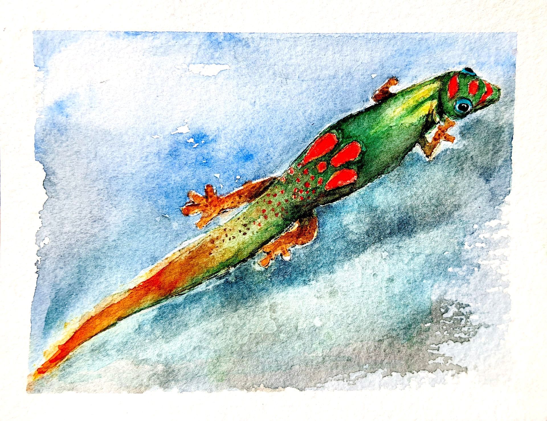 Baby Elephant Elefant original Aquarell Gemälde Bild Watercolor Painting picture kids  room wallart