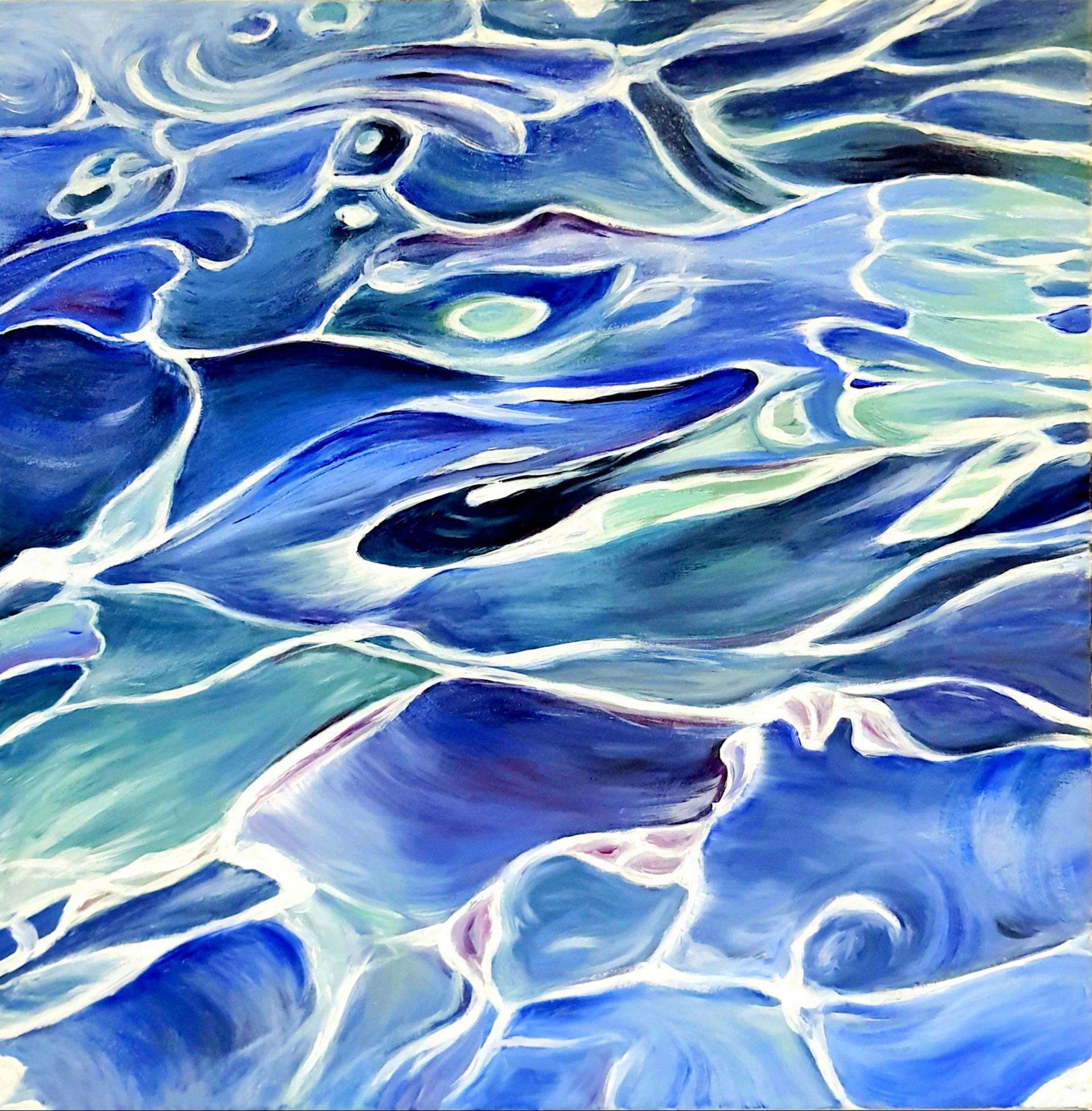 Funkelnde Sonne auf dem Meeresboden