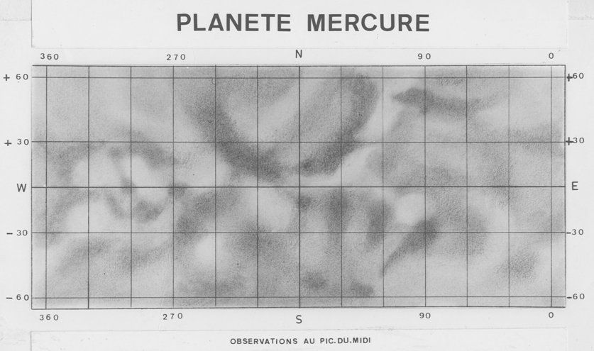 Cliché de la planète Mercure obtenu à l'Observatoire du Pic du Midi. Droits réservés