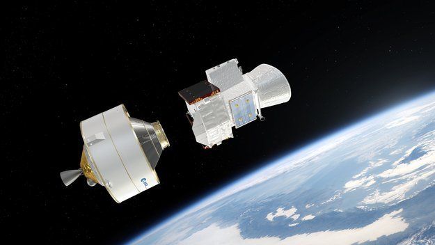 Séparation de la sonde BepiColombo du dernier étage de la fusée Ariane.