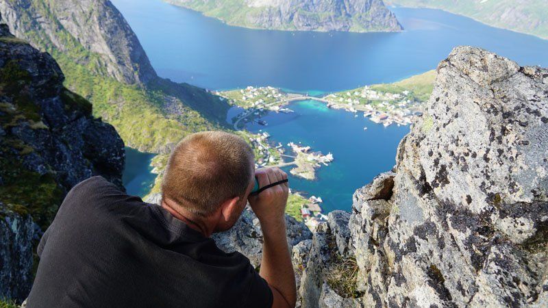 Aussicht vom Reinebringen auf den Lofoten, Fjorde in Norwegen, Urlaub im Norden, Reiseblog, To The World's End