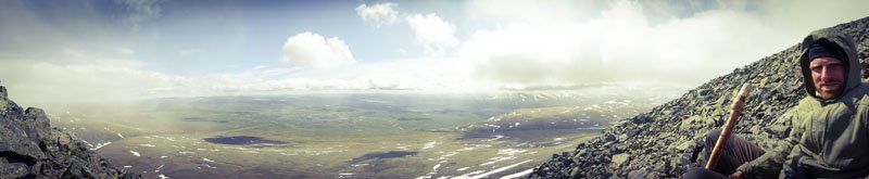 Aussicht im Sarek Nationalpark in Schweden, Wanderung in Lappland, To The World's End