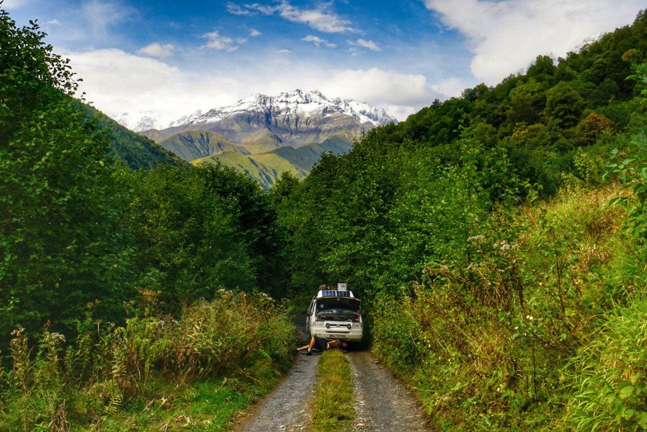 Fiat Scudo Sportivan, Kaukasus, Georgien, Reparatur, Autopanne, To The World's End, Weltreiseblog, Reiseblog, Weltreise