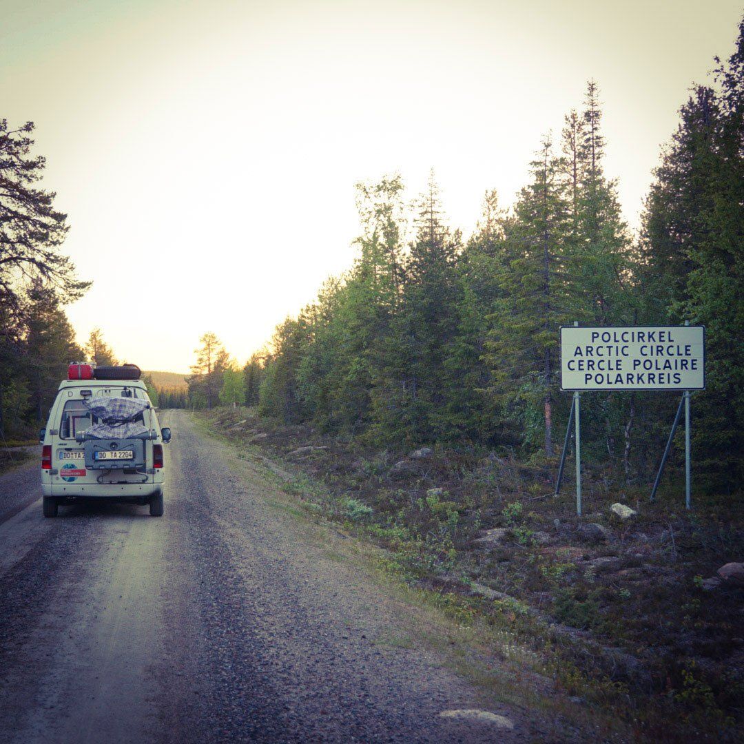 Fiat Scudo am Polarkrei, Schweden, Lappland, To The World's End, Weltreiseblog, Reiseblog, Weltreise
