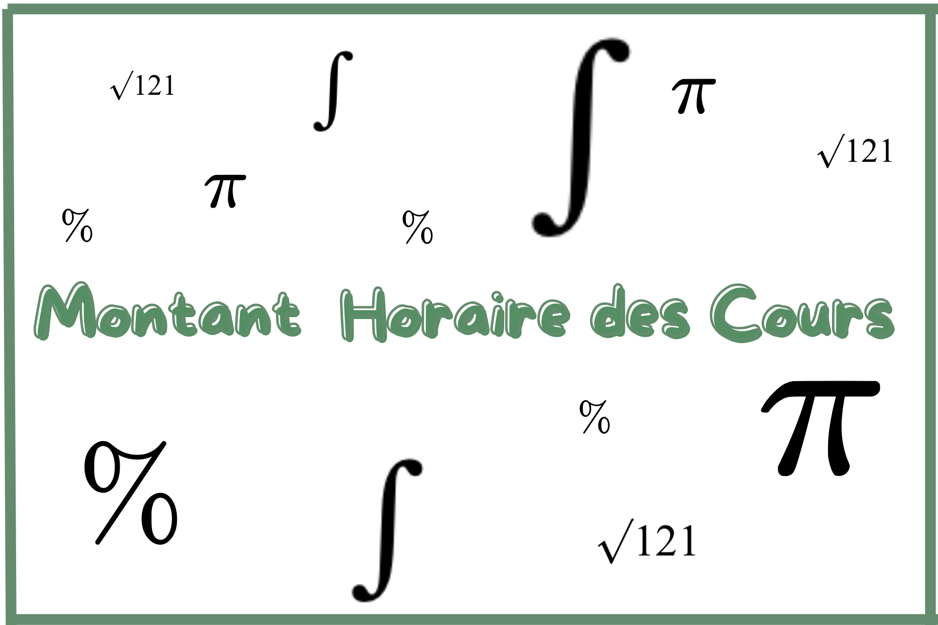 Tarifs des cours de maths