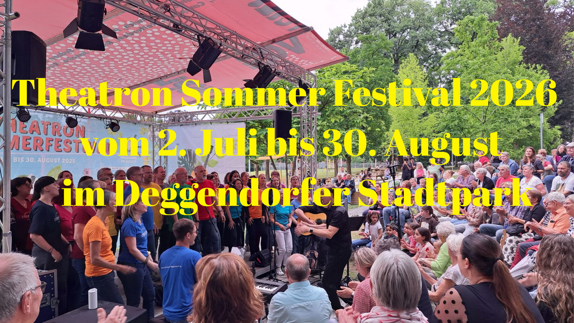 Theatron Sommer Festival 2026
vom 2. Juli bis 30. August
im Deggendorfer Stadtpark