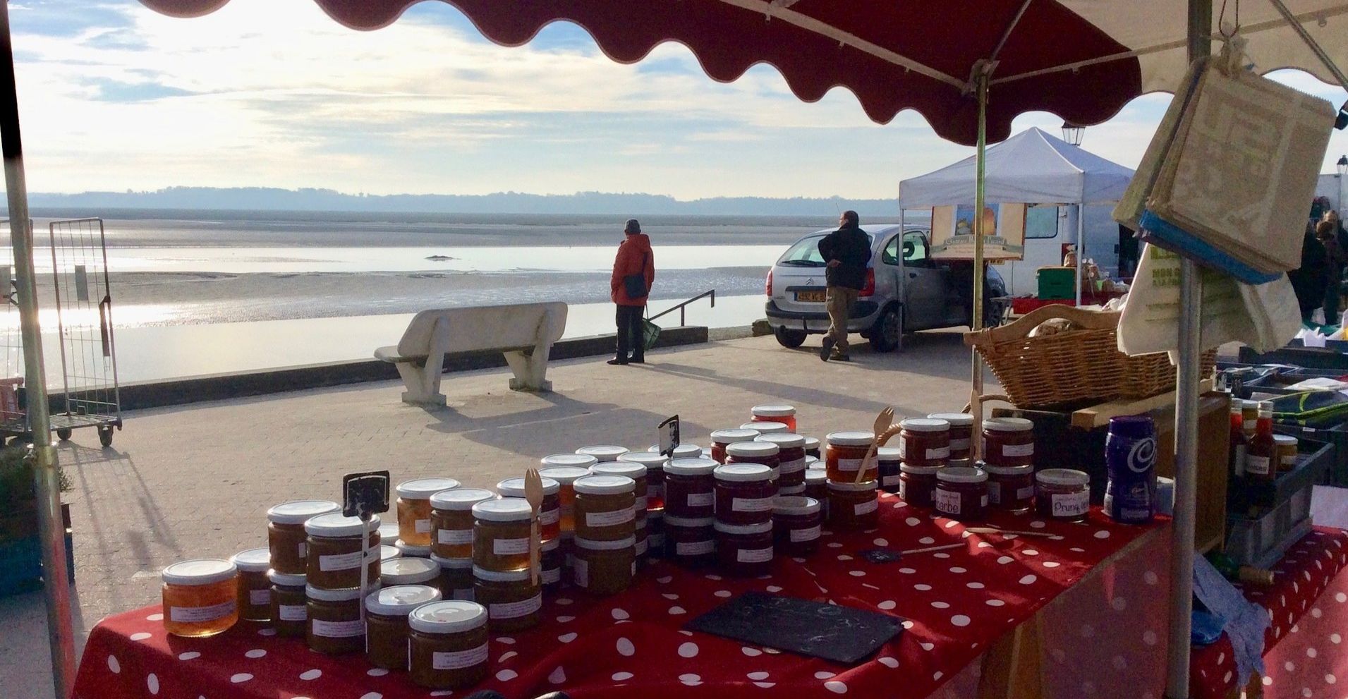 Jam Stall opposite beach. Le Crotoy France.