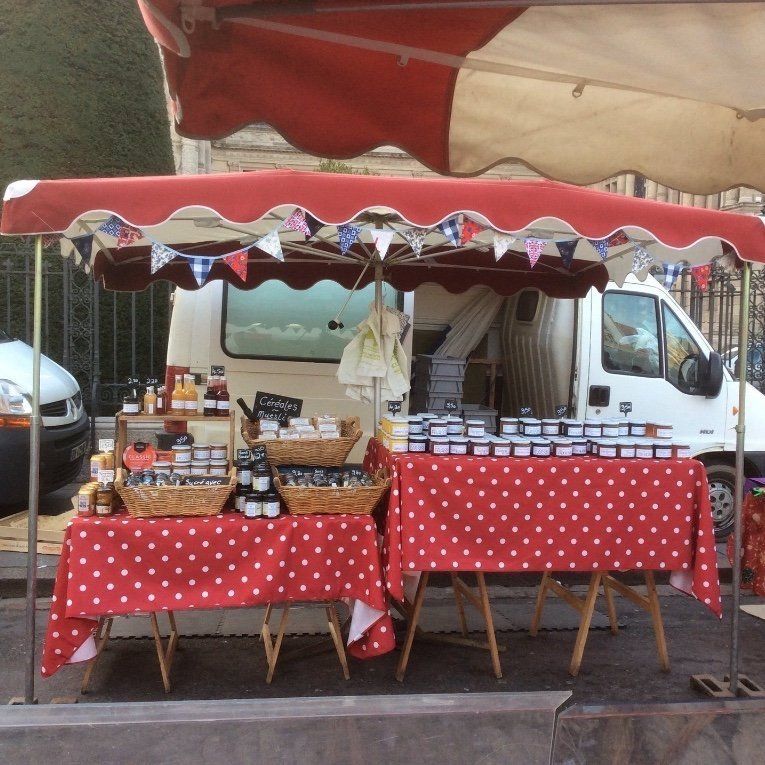 jam stall Arras market France