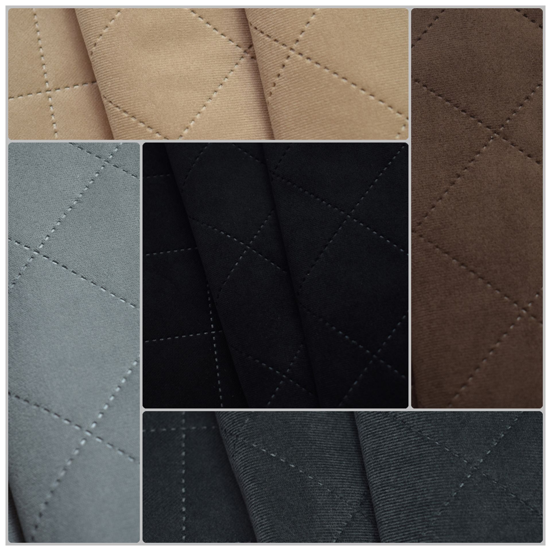 Ch.Cabanski Witten Velours Mikrofaser Geprägt Kaschiert mit Watte und Unterware in verschiedenen Farben