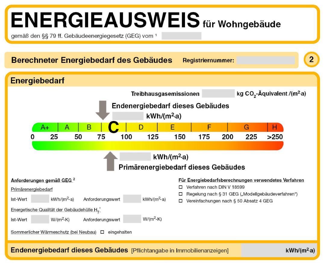 Energiebedarfsausweis Muster
