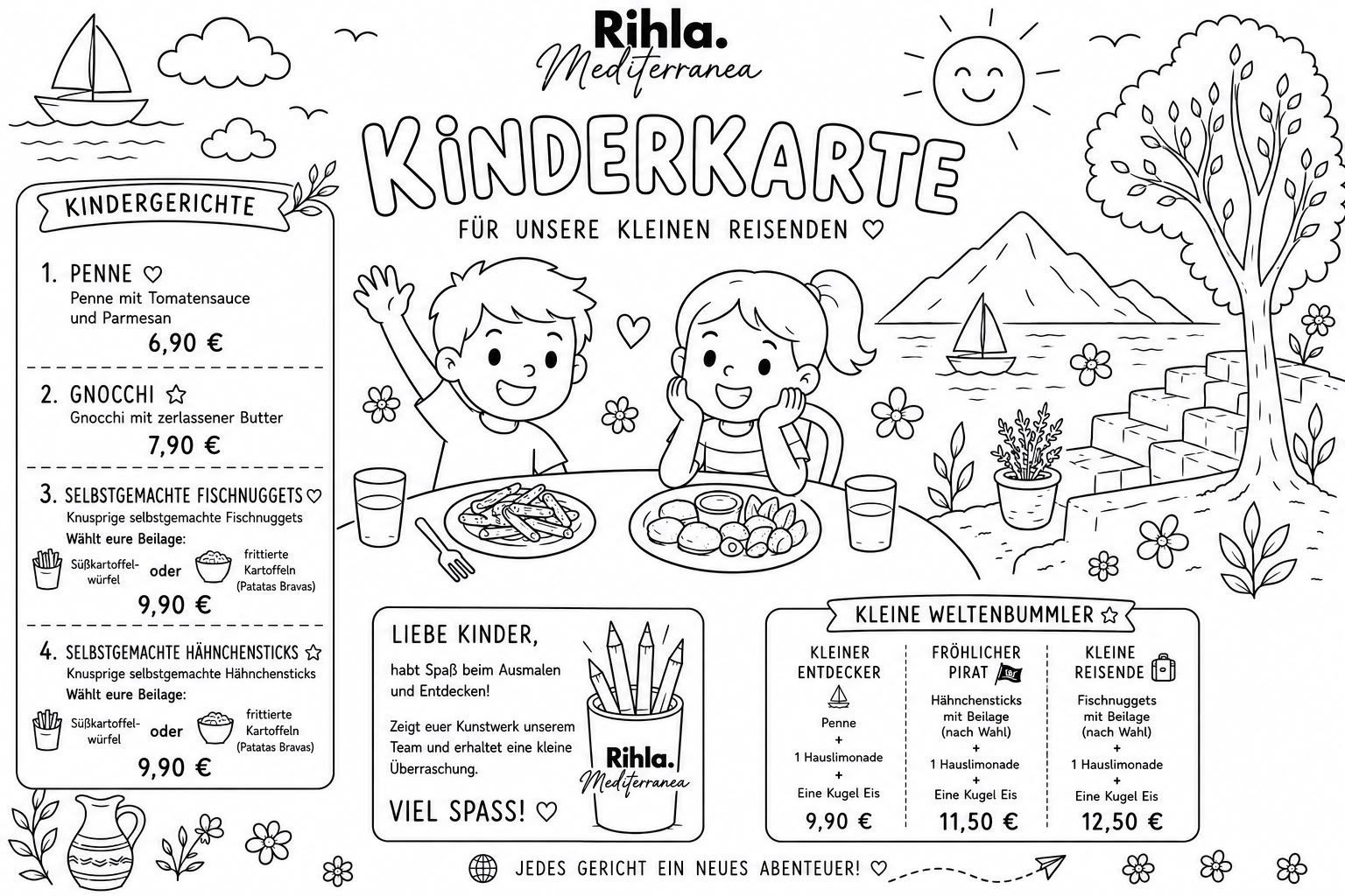 Unsere Kinderspeisekarte