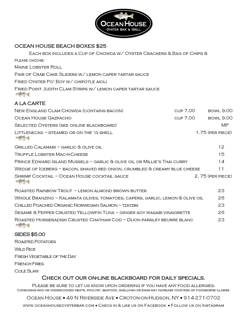 Fresh Local Seafood Fine Dining CrotononHudson, NY