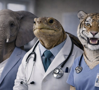 Dreigestirn Elefant, Tiger, und Schildkröte